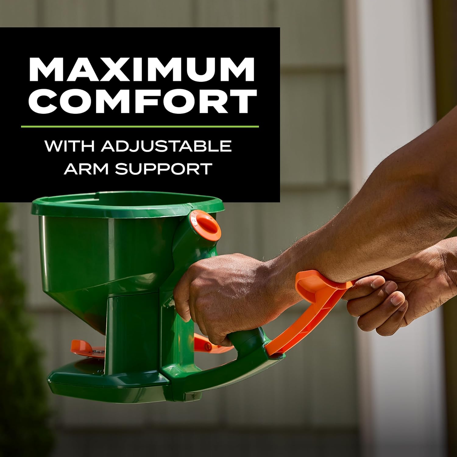 Scotts Whirl Hand-Powered Spreader | For Grass Seed, Lawn Fertilizers, Salt, and Ice Melt, Handheld Spreader Holds up to 1,500 sq. ft. of Product